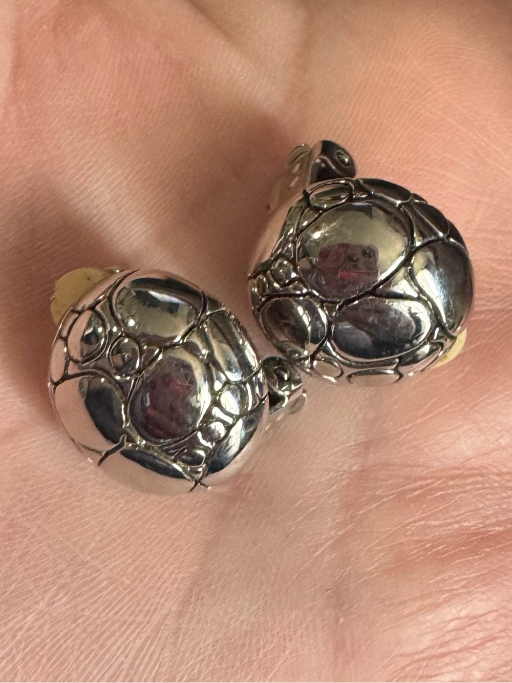 Silver Filigree Bead earrings- Silver